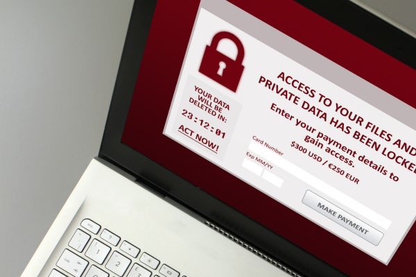 Komputer yang terkena ransomware