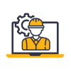 Icon of Engineer on Site
